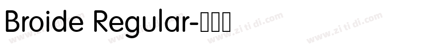 Broide Regular字体转换